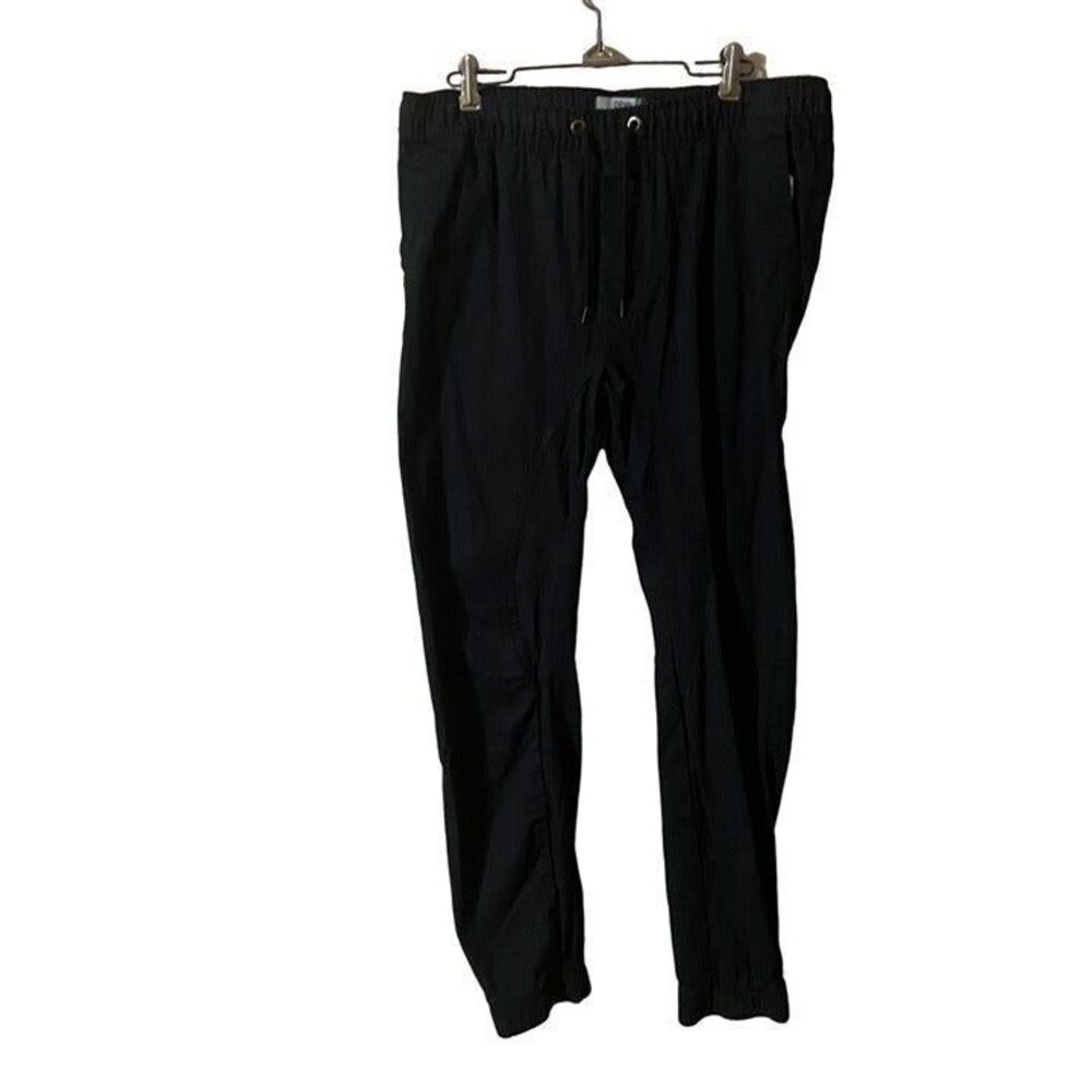 #7535 Denim Gold Mens Black khaki Jogger Pants Size 1X